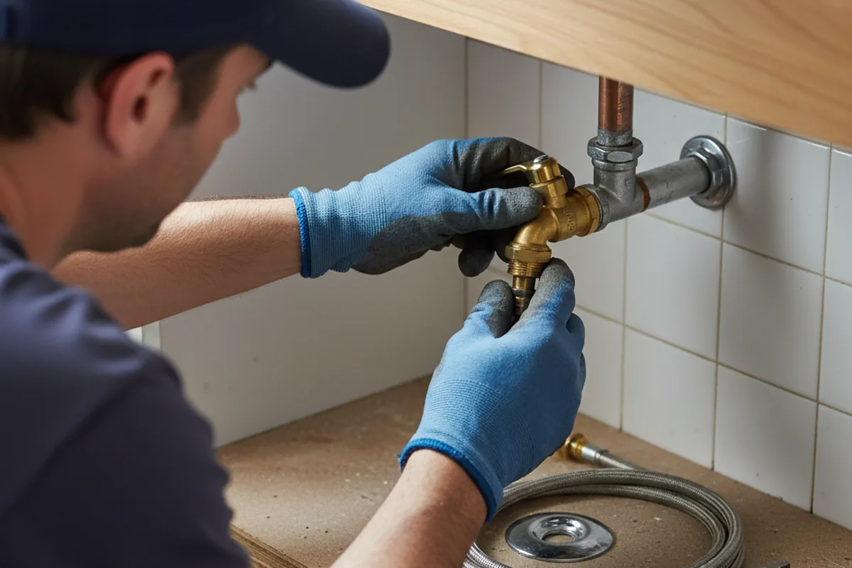 Shutoff valve and fitting work during Faucet and Fixture Repair in Winnetka